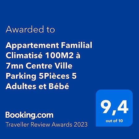 Appartement Familial Climatisé 100M2 à 7mn Centre Ville Parking 5Pièces 5 Adultes et Bébé Dijon Exterior foto